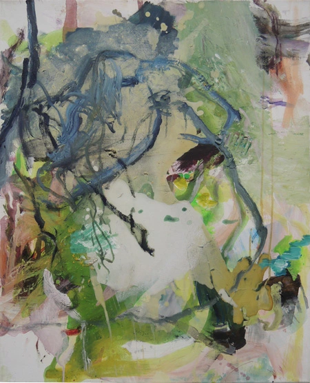 Yafeng Duan, OT-Nr.11-2014, 2014, 75 × 60 cm, acrylic and oil on canvas