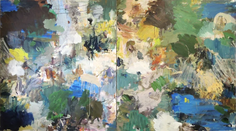 Yafeng Duan, OT-Nr.10-2017, 2017, 200 × 360 cm, oil on canvas